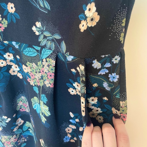 NWT Petite 00P Loft Floral Scoop Back Pocket Dress - Picture 4 of 4